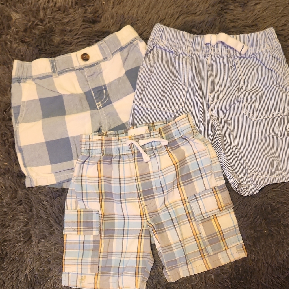 Carter's Kids Shorts Set - Blue, White, Tan